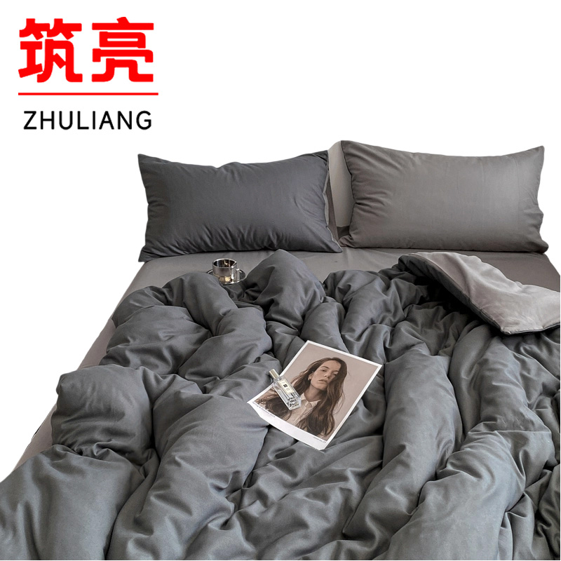 筑亮 牛奶绒三件套 A38 套高清大图