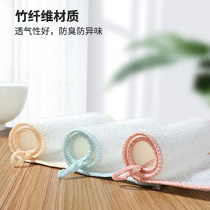 好媳妇 竹纤维抹布6片装 家用厨房不沾油百洁布 擦地桌子玻璃杯不掉毛易清洗洗碗巾 AGW-7701A-30高清大图