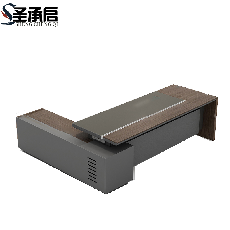 圣承启 班台桌 2.4米张高清大图