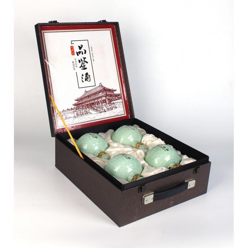 1斤3斤5斤影青釉陶瓷酒瓶 酒坛 景德镇工艺收藏酒具送锁扣