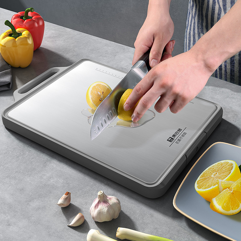 康巴赫康盾系列抗菌不锈钢双面菜板高清大图