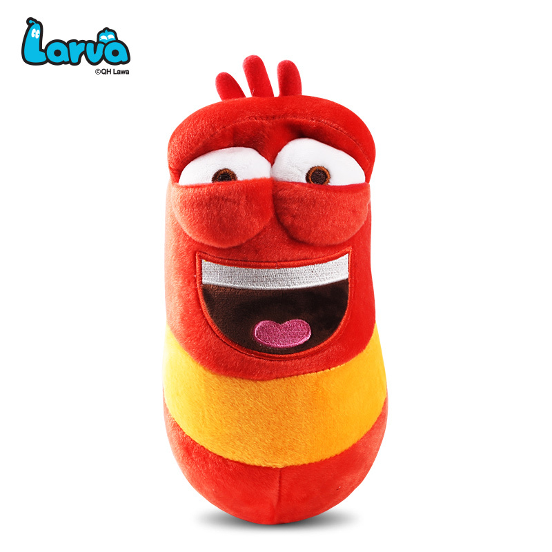 爆笑虫子毛绒玩具安抚公仔男女孩玩偶娃娃7寸红色