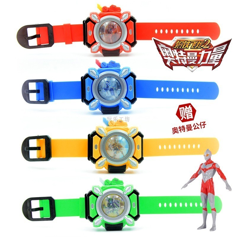 正版钢铁飞龙2变形玩具金刚5奥特曼恐龙合体机器人手表男女孩儿童模型 奥特龙神号高清大图