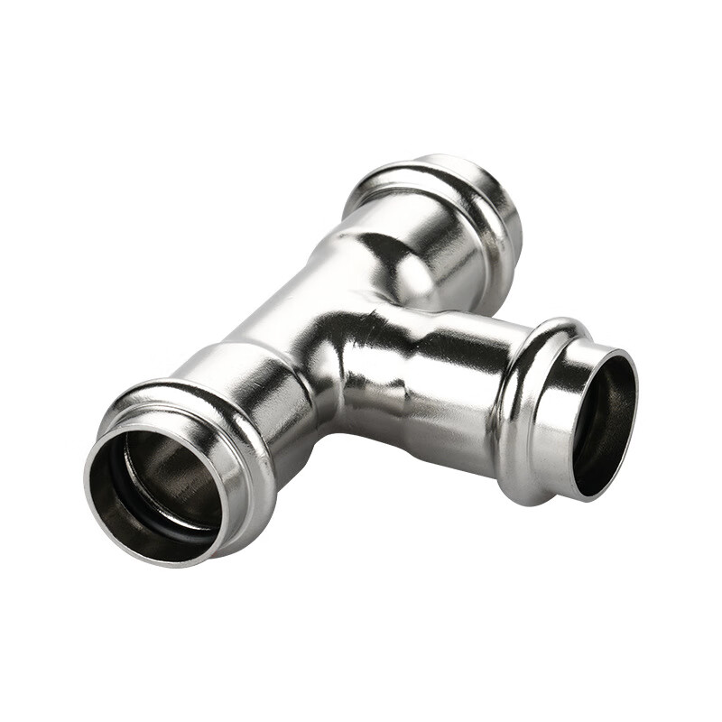 鸣固  不锈钢管件 给水管供水接头304不锈钢管件 异径三通DN65*60高清大图