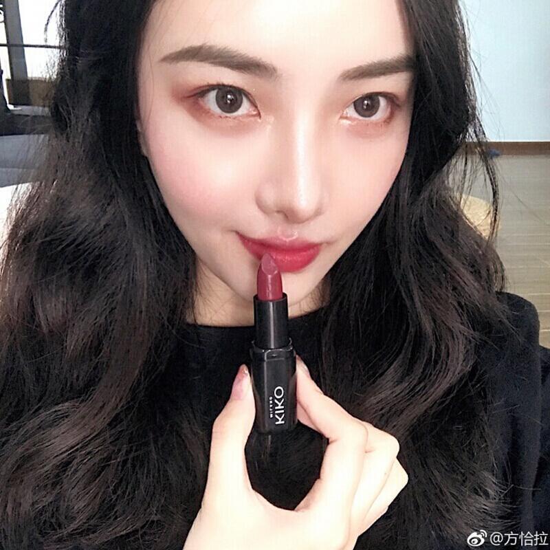 苏宁优选方恰拉意大利kiko唇膏口红4系显色小黑管411西柚色407407紫调