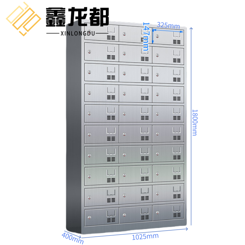 鑫龙都不锈钢餐盘柜 不锈钢餐盘柜30门台