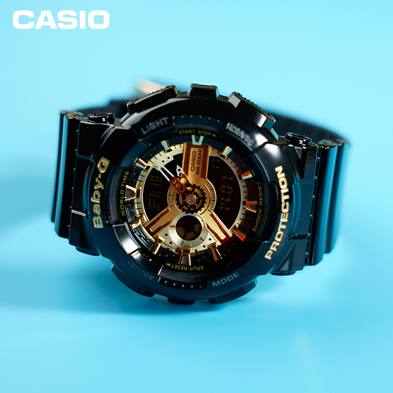 卡西欧(CASIO)BABY-G系列石英手表时尚防水防震运动女士腕表 BA-110-1APR