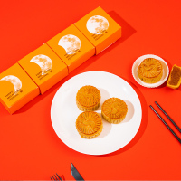 中秋月饼红酒定制礼盒 索龙骑士干红葡萄酒750ml*2月饼80g*4 送礼优选