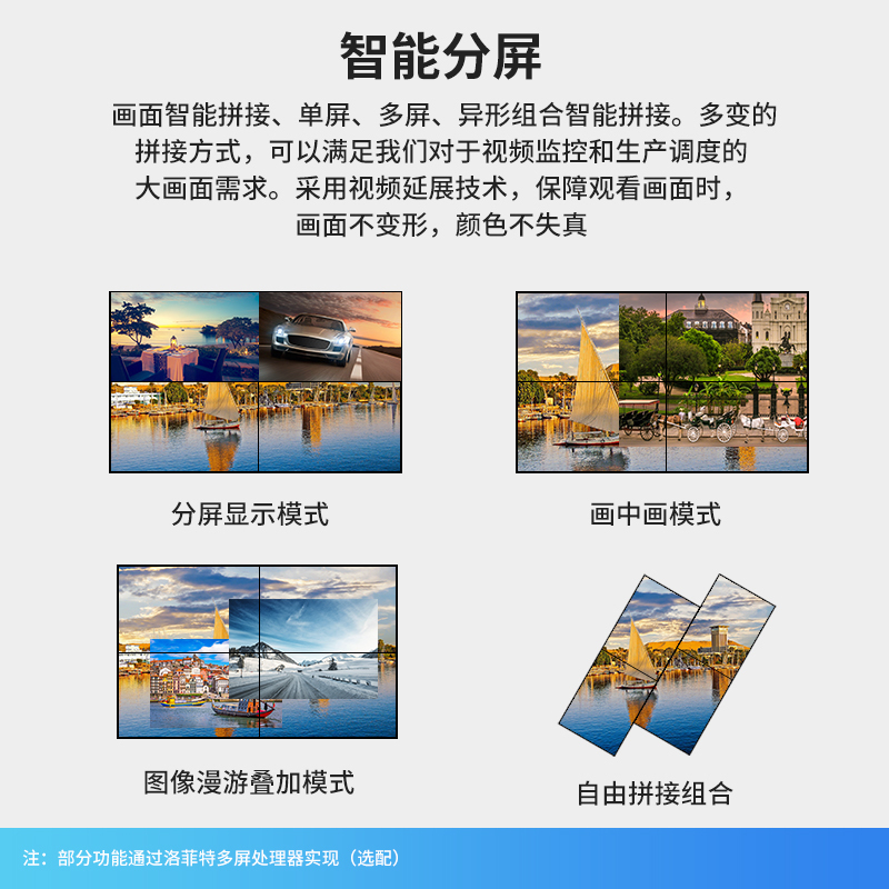 洛菲特(LOFIT) 55英寸4K液晶拼接屏3.5mm拼缝6台套装 商用显示器 安装+支架+辅材 LFT150M-H5