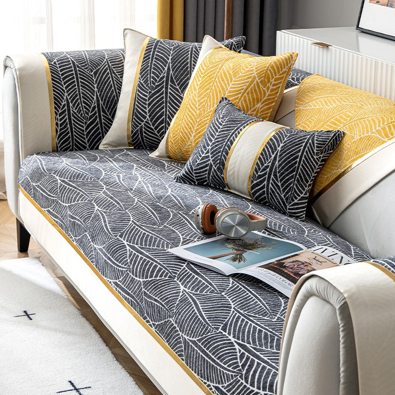 添福运四季沙发垫套装防滑沙发坐垫子123组合秋冬季雪尼尔沙发垫布艺