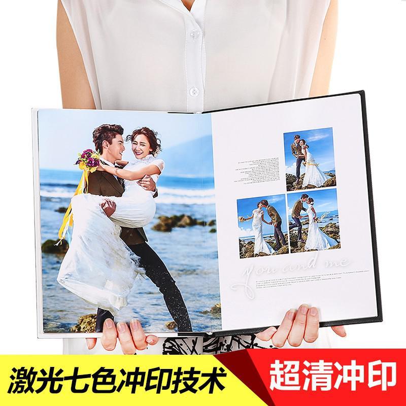 高端相册本冲洗冲印高清定制水晶纪念册结婚纱照片书精修入册制作 三维工匠 12寸竖款20页[20-30张照片]