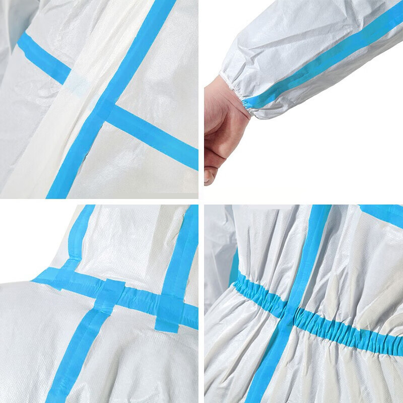 酷博睿(coobery)127 防护服一次性隔离服双层加厚覆膜无纺布工作服全身带帽连体隔离服 单独服装 185高清大图