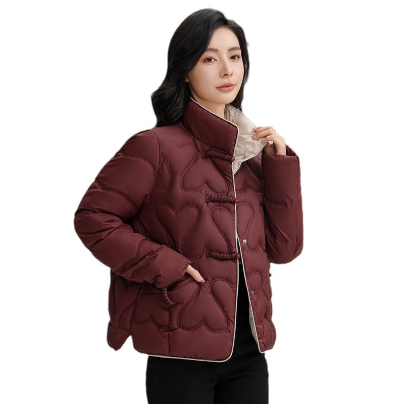 羽绒棉服2024韩版新款冬季加厚棉袄棉衣宽松百搭立领短款外套女装高清大图