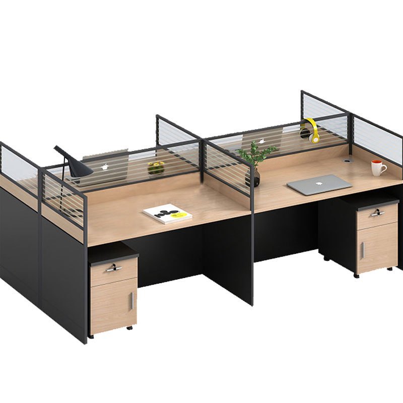 榭邦 办公家具 职员 办公桌组合工作位屏风隔断卡座 工型2人位 W1200*D2400*H1100