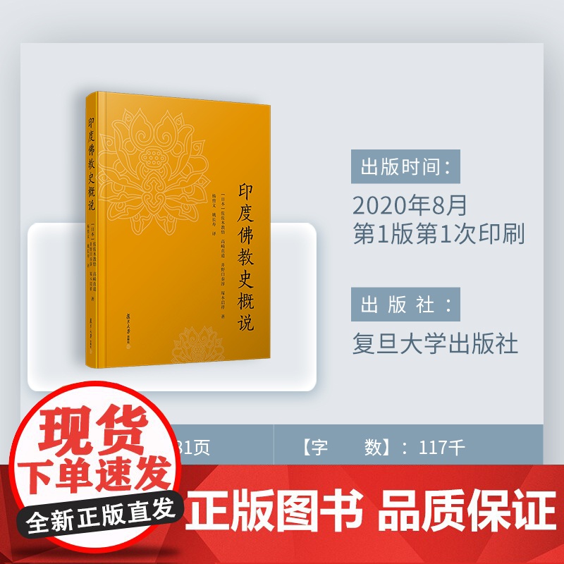 印度佛教史概说 杨曾文 姚长寿 译 复旦大学出版社 正版书籍高清大图