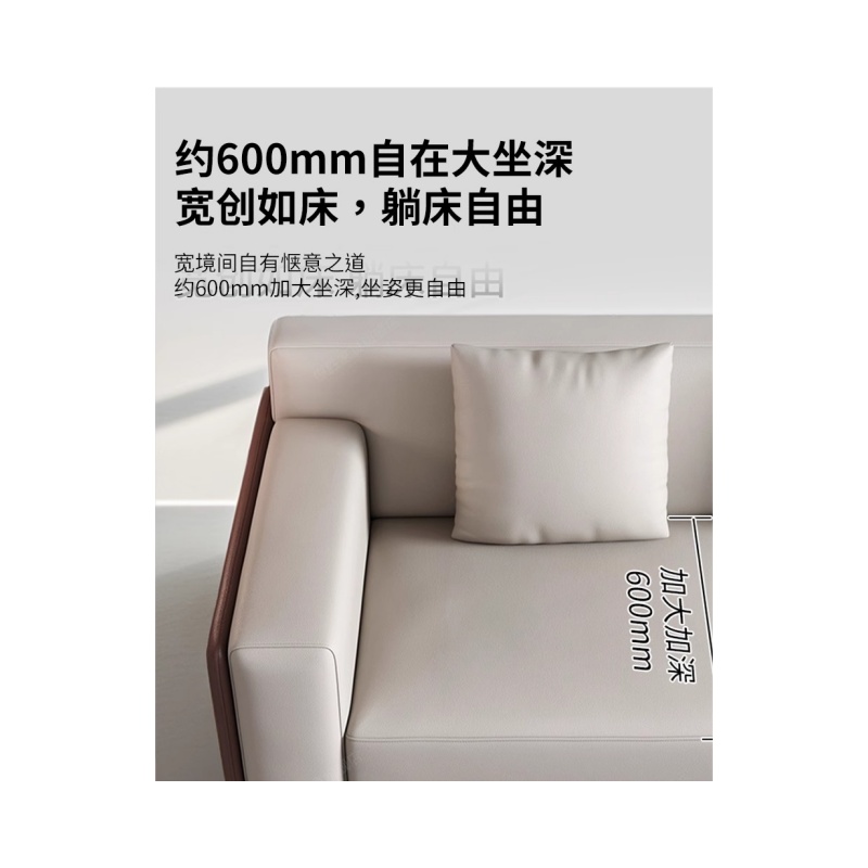 铭思达休闲沙发皮质单人张高清大图