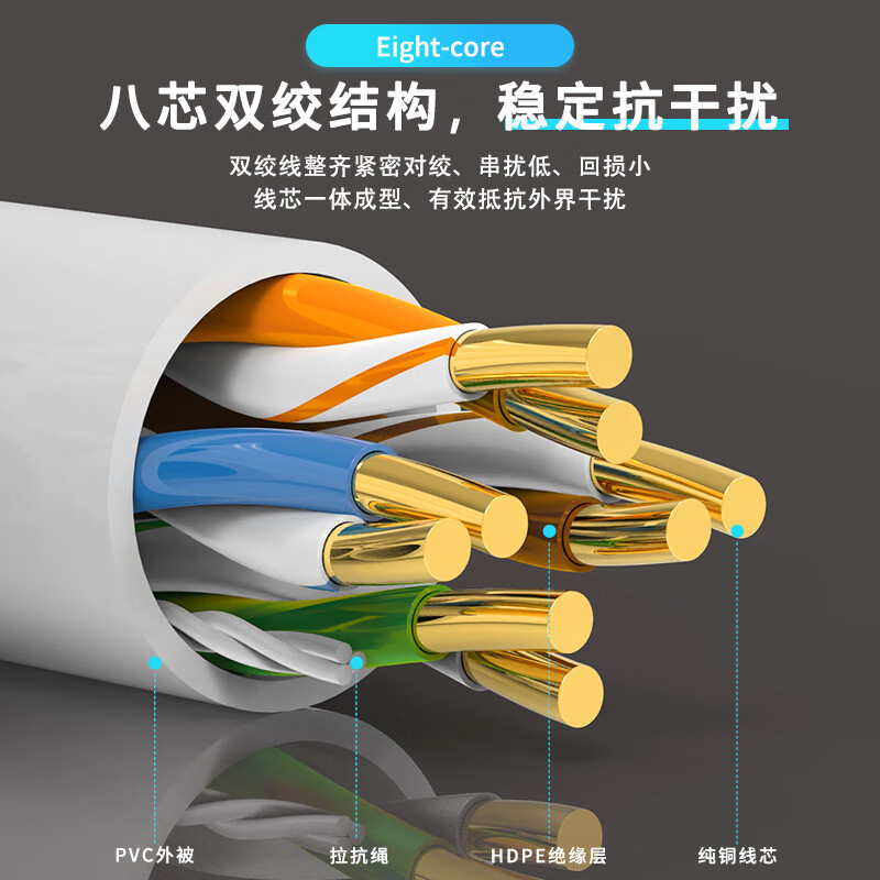 SK-LINK 超五类网线CAT5e类[0.5±0.02mm无氧纯铜线芯]SK-C510-100
