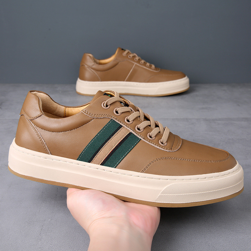 板鞋男鞋2024新款春季真皮鞋子男士休闲鞋韩版潮流百搭小白鞋男款