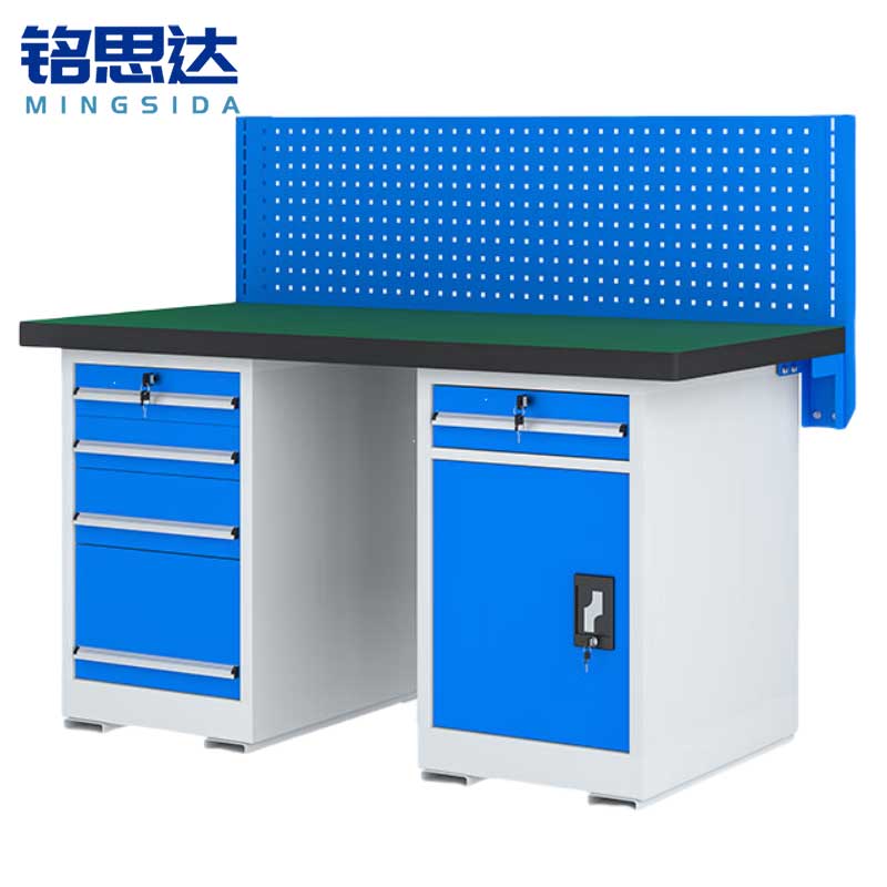 铭思达重型钳工操作台1.5米五抽一门张高清大图