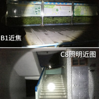勤乐户外手电筒强光充电超亮户外照明灯可调焦迷你LED露营便携防身防水远射5000