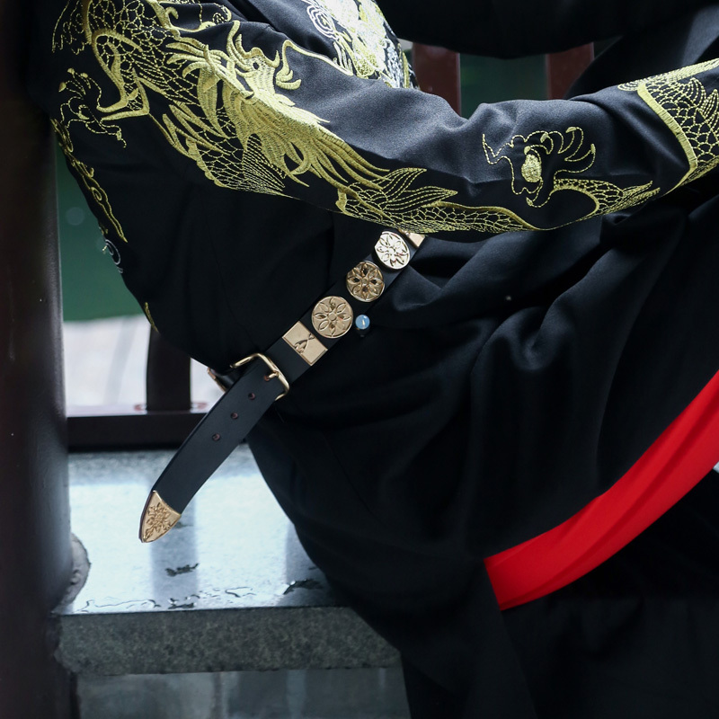 汉服古风腰带飞鱼服圆领袍配饰革带可调节蹀躞带锦衣卫男女配饰带
