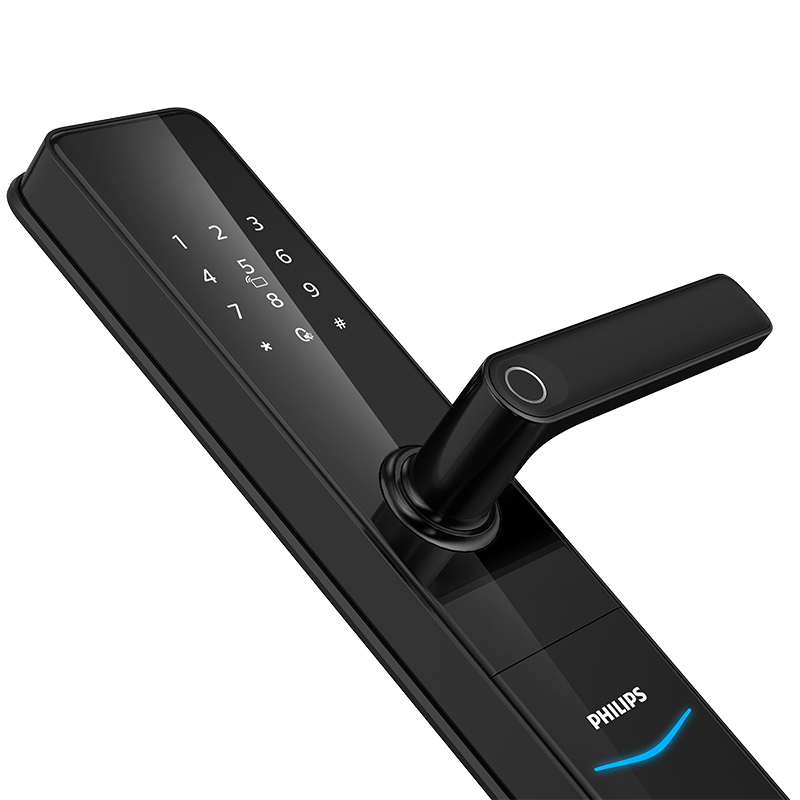 飞利浦（Philips）智能门锁603E WiFi直连 游离执手式家庭用防盗锁 霸王锁体电子锁 可挂天地钩 曜石黑高清大图
