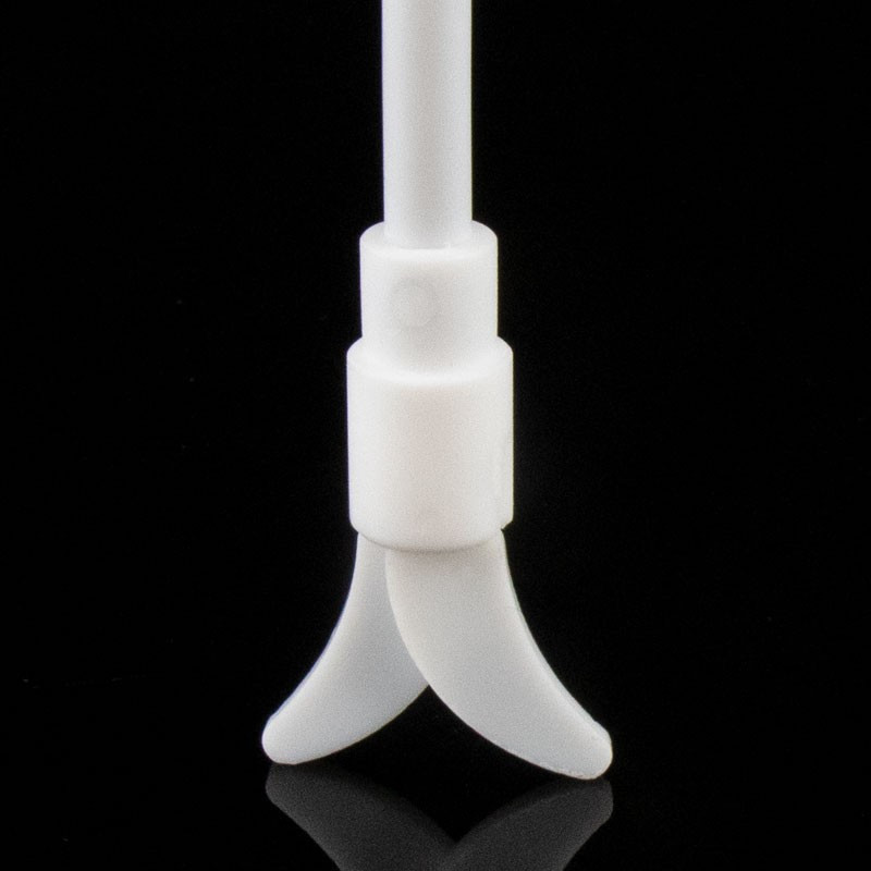 海斯迪克HKCL-294 四氟搅拌棒 PTFE月牙型高温搅拌桨 400/100/7mm