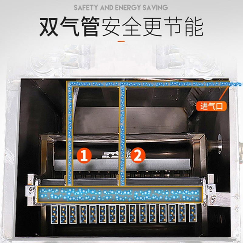 乐创(lecon)商用肠粉机摆摊早餐燃气不锈钢蒸粉机 抽屉式肠粉机 四层五抽一抽一份40*50(中份)液化气