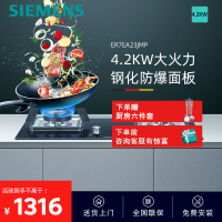 西门子(SIEMENS) 燃气灶嵌入式家用高端双灶 天然气灶具 一级能效大火力 天然气 ER7EA23JMP