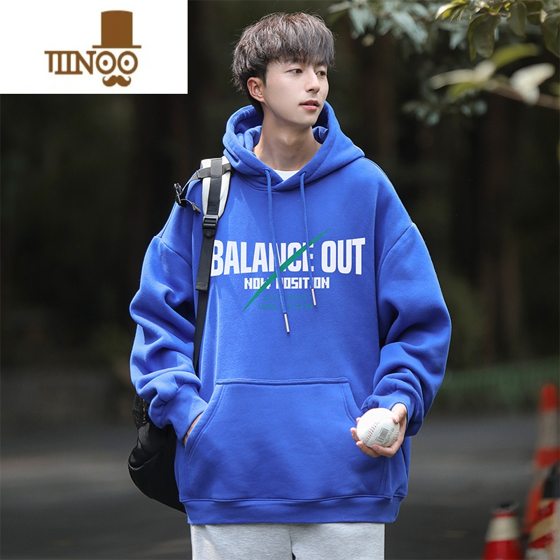 YANXU美式380g连帽卫衣男潮牌宽松休闲痞帅男装上衣外套高清大图