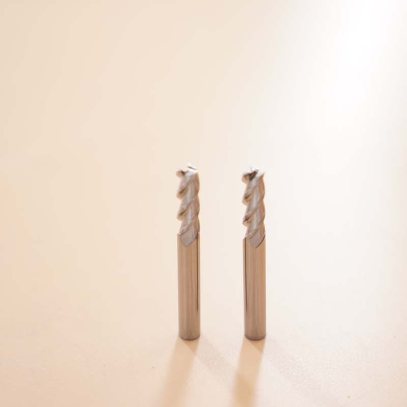 整体钨钢三刃铝用铣刀Φ5*20*Φ6*45°*75*3F