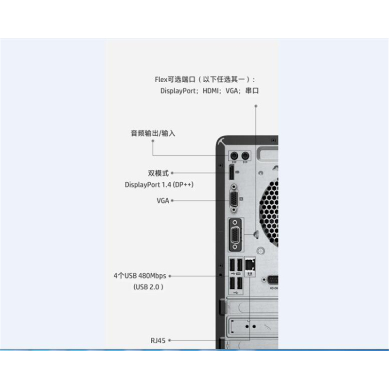 惠普(HP)ProDesk480G7 21.5英寸台式电脑整机 I5-10500 8G 1T+256SSD 2G W10
