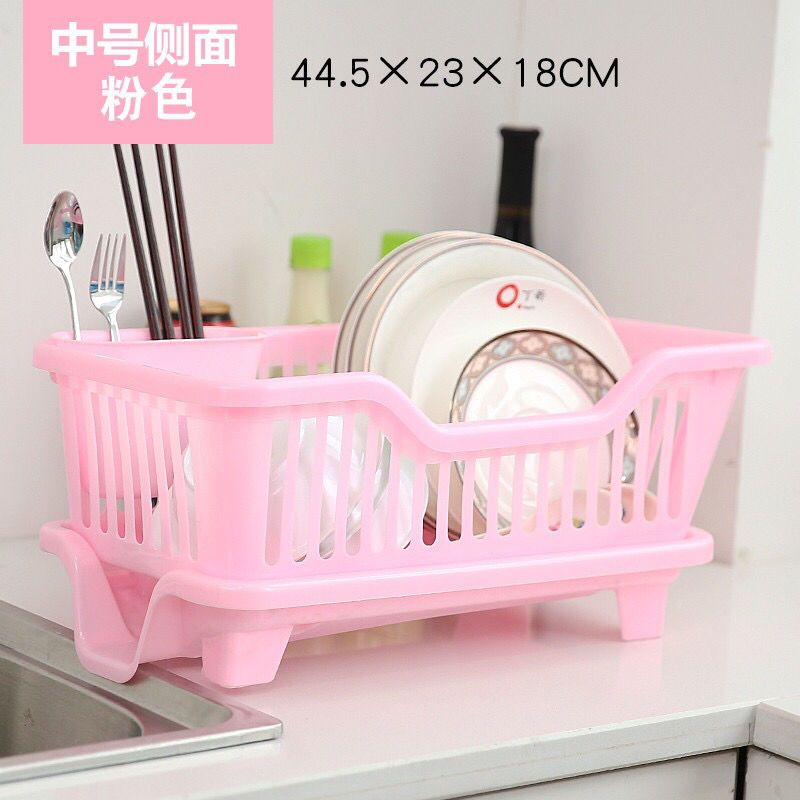 碗架中号大号碗架厨房用品沥水碗架厨房碗盘置物架碟筷子收纳架 绿色 小号正面送洗碗布