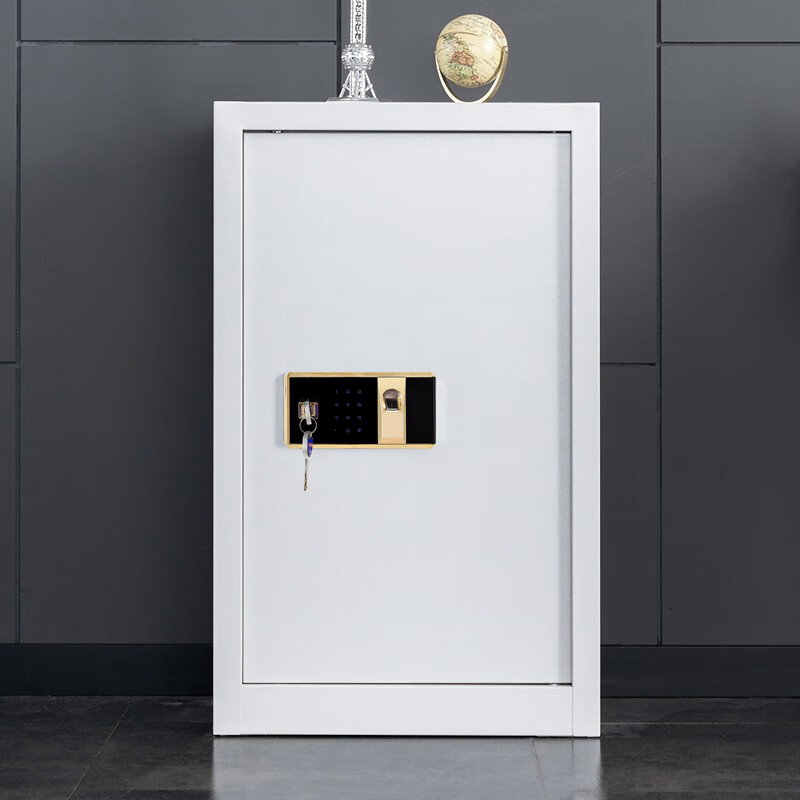 鑫金虎 单门电子指纹锁保密柜铁皮柜文件柜办公资料柜档案柜 550*420*900mm高清大图