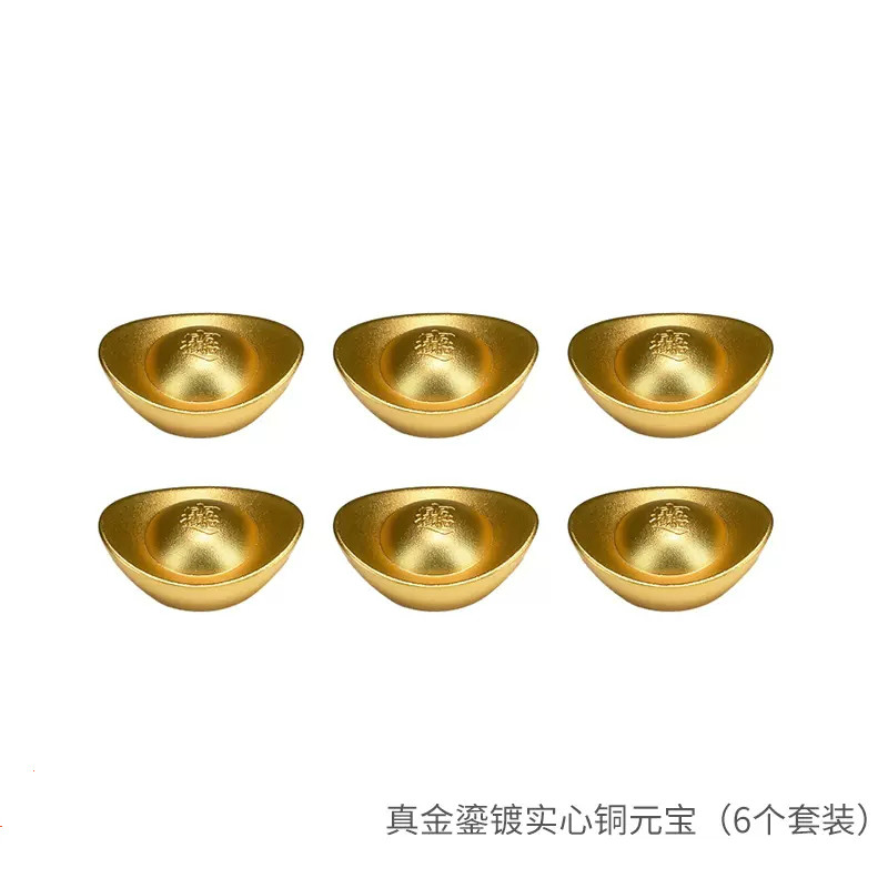美帮汇全铜摆件《全铜真金表面元宝》家居饰品 金元宝 摆件高清大图