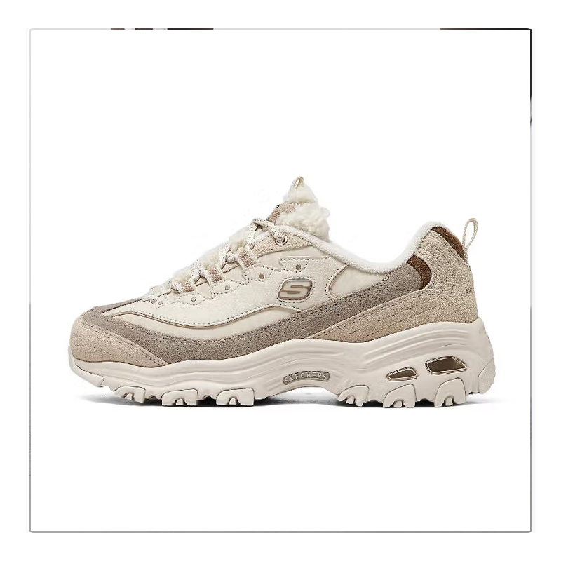 斯凯奇女款休闲熊猫鞋加绒150240/SDNT-10双高清大图