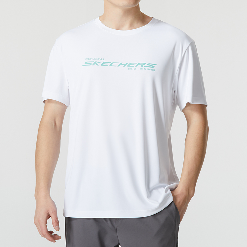 Skechers斯凯奇男士新款圆领短袖运动T恤P224M029-0019 ZP