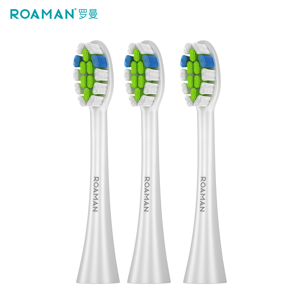 罗曼（ROAMAN）牙刷头 SC02 清洁按摩刷头 3支装 替换T5/M6/T3/T6/T10/8872/S3通用成人高清大图