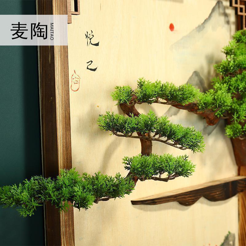 新中式迎客松现代简约家用北欧装饰客厅沙发背景墙装饰画壁画挂画_307