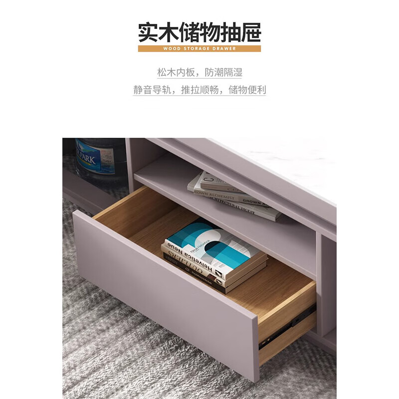 晋舰 岩板茶几客厅茶台烧水壶一体桌家用泡茶台办公室茶桌 1.4米深灰高清大图