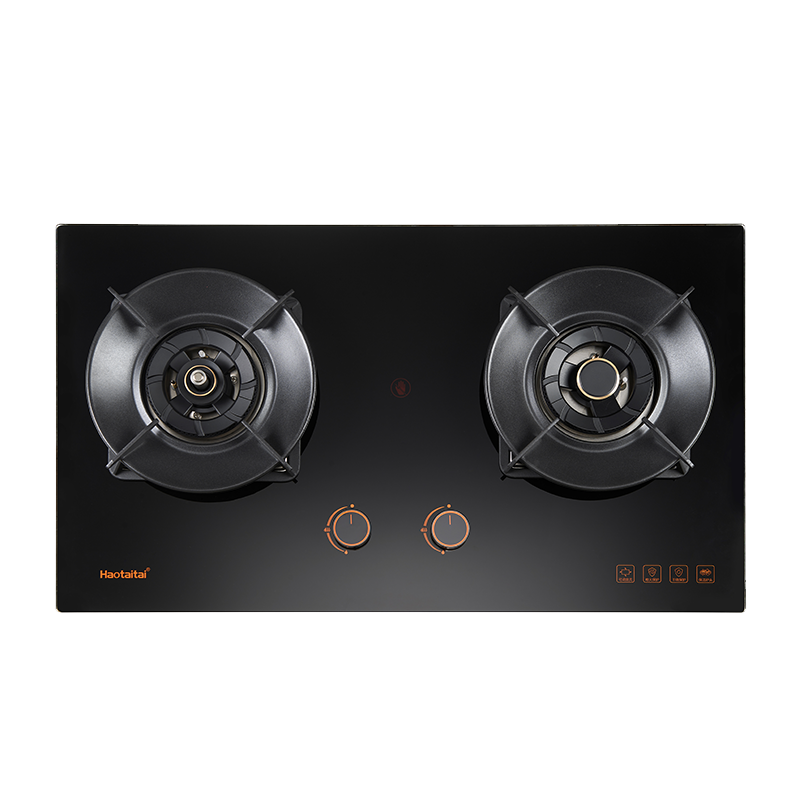 Haotaitai家用燃气灶JZY-X407 4.8kW大火力左灶智能防干烧安全灶可调底壳保洁铝炉头 精铜燃烧器液化气