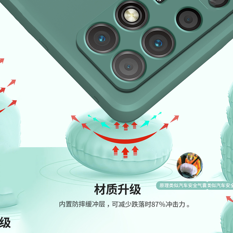 魔画(MOHUA)荣耀play5手机壳华为play5t保护套液态硅胶防摔新款全包镜头直边外壳磨砂p男女款新品超薄paly