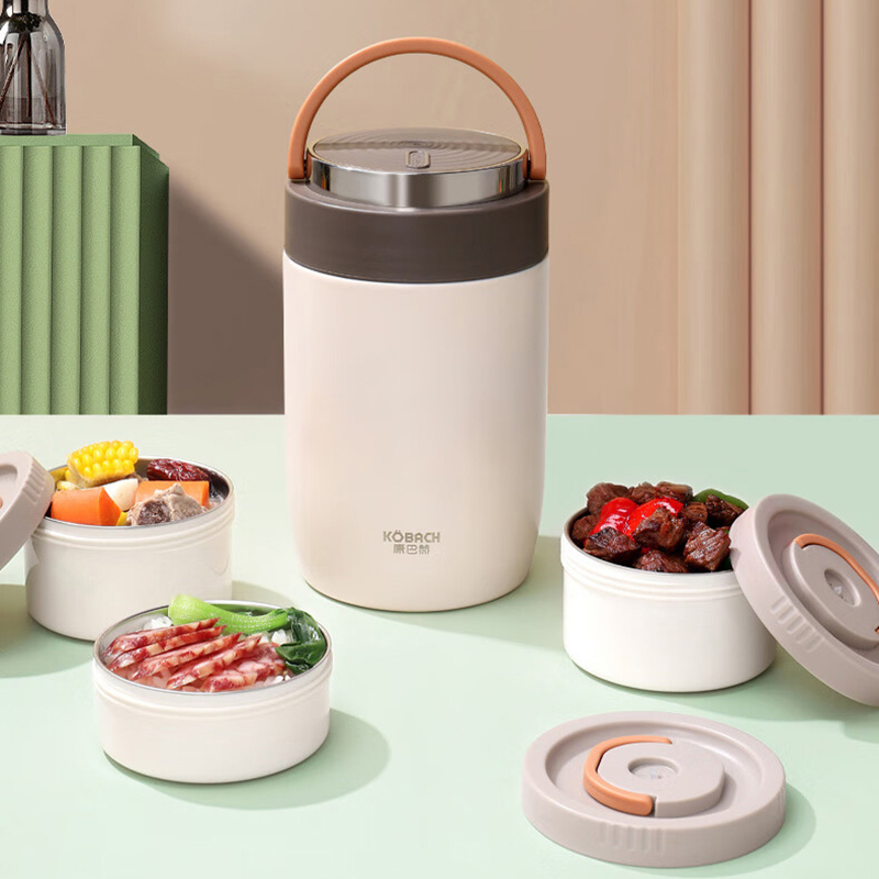 康巴赫保温饭盒独立分层食品级不锈钢真空保温提锅KFT-Y20L