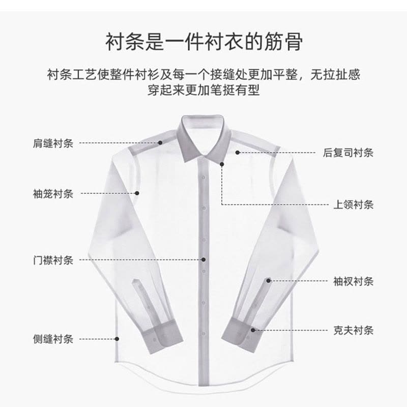 恒源祥桑蚕丝条纹免烫长袖衬衫男士2025夏季新款商务弹力衬衣正装图片