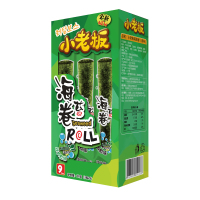 小老板海苔原味烤海苔卷27g海苔紫菜即食儿童孕妇健康零食小吃
