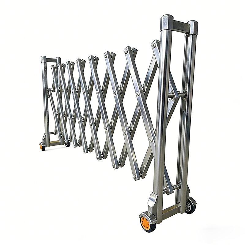 华夏京铁城 不锈钢伸缩门 6m 组高清大图