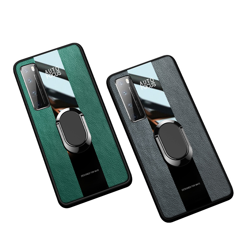 高铭华 华为nova7pro手机壳navo7SE保护套男款皮套hua 华为Nova7Pro[宝蓝]*带磁吸指环+送全屏膜