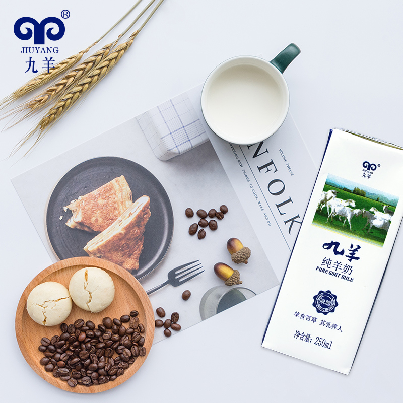 九羊(JIUYANG) 九羊纯羊奶 250ml*12盒 九羊怡商专卖店