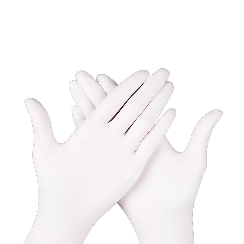 山之只 一次性丁腈手套 白色12寸50只/盒高清大图