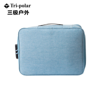 三极户外 Tri-polar TP1959 家用证件收纳包牛津布多功能三层大容量档案文件护照卡包整理袋